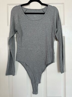 a new day Heather Gray Long Sleeve Bodysuit